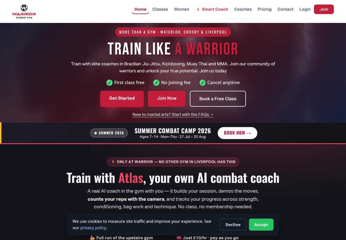Public website home page