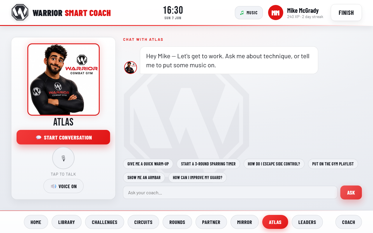 Atlas — the Warrior Smart Coach